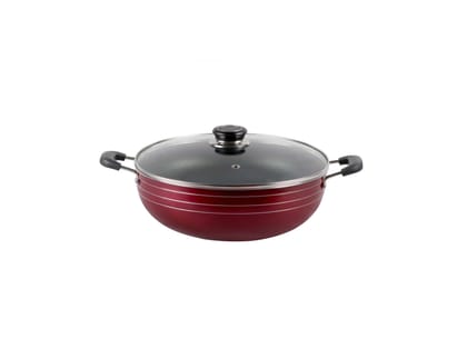 Kalyan Kadai Classic Induction Base with Glass Lid Blue - XL