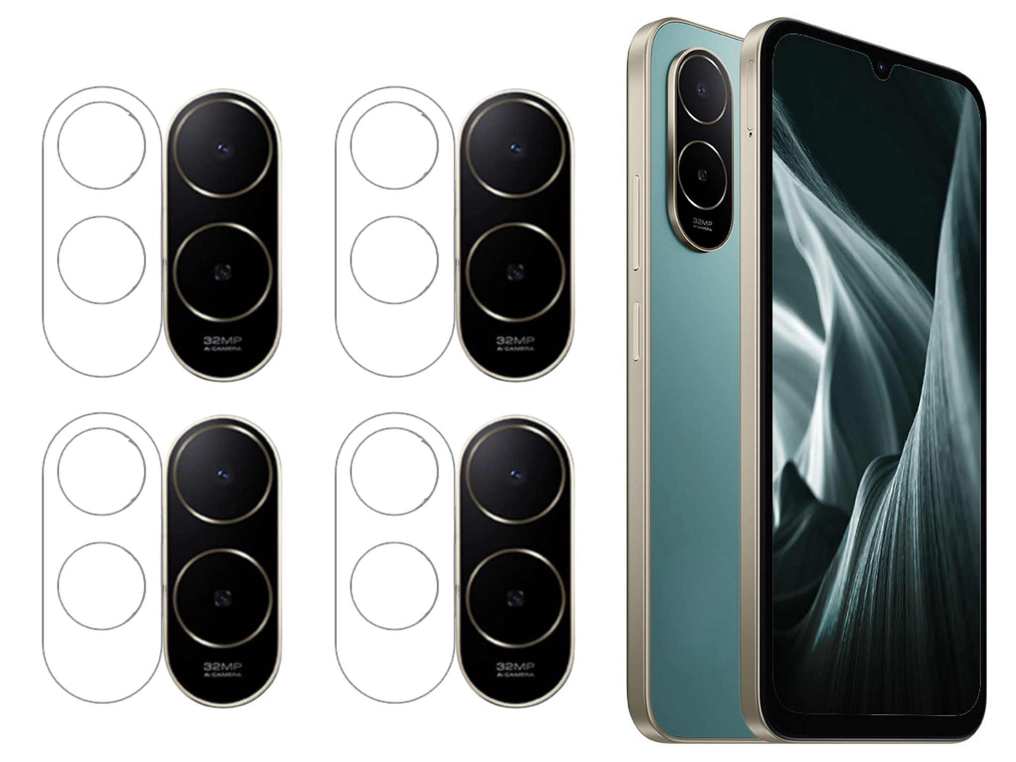 ISAAK Back Camera Lens Protector compatible for POCO C85x 5G (Pack of 4)
