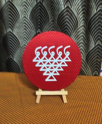 Saraswati handmade product with stand.