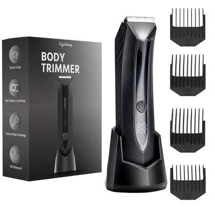 Lifelong Body Trimmer for Men All in One|Private Parts & Body Trimmer for Man|Waterproof Groomer for Chest, Arms, Underarms, Pubic Hair, Legs|Clean Shave Full Body Shaver|Ceramic Blade|100Min Runtime Black Lifelong Body Trimmer for Men All in One|Private Parts & Body Trimmer for Man|Waterproof Groomer for Chest, Arms, Underarms, Pubic Hair, Legs|Clean Shave Full Body Shaver|Ceramic Blade|100Min Runtime Black