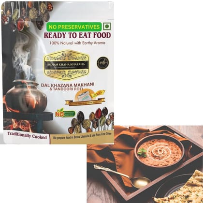 INDIAN KHANA KHAZANA Ready to eat Dal Khazana Makhani & Tandoori Roti (Combo of 202gm Dal Khazana Makhani and 2 Tandoori Roti | No Added Preservative and Colours (Dal Makhani & Tandoori Roti Combo) INDIAN KHANA KHAZANA Ready to eat Dal Khazana Makhani & Tandoori Roti (Combo of 202gm Dal Khazana Makhani and 2 Tandoori Roti | No Added Preservative and Colours (Dal Makhani & Tandoori Roti Combo)