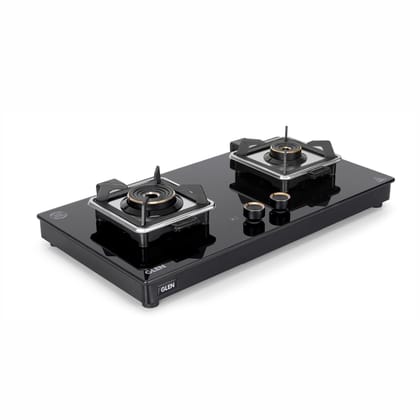 2 Burner Swift Glass Gas Stove with Multi Ring Forged Brass Burners (CT1022GTBLSWIFT)