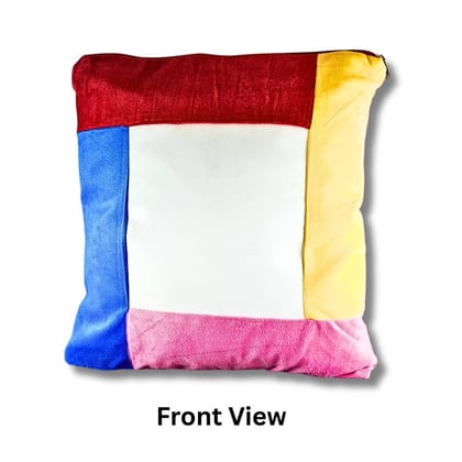 “Customized Multicolor Border Photo Cushion by Saadhya Decors – Don’t Waste Money on Low-Quality Gifts! Choose This Premium, Soft, Personalized Photo Cushion for Memorable Gifting &amp; Home Décor.”