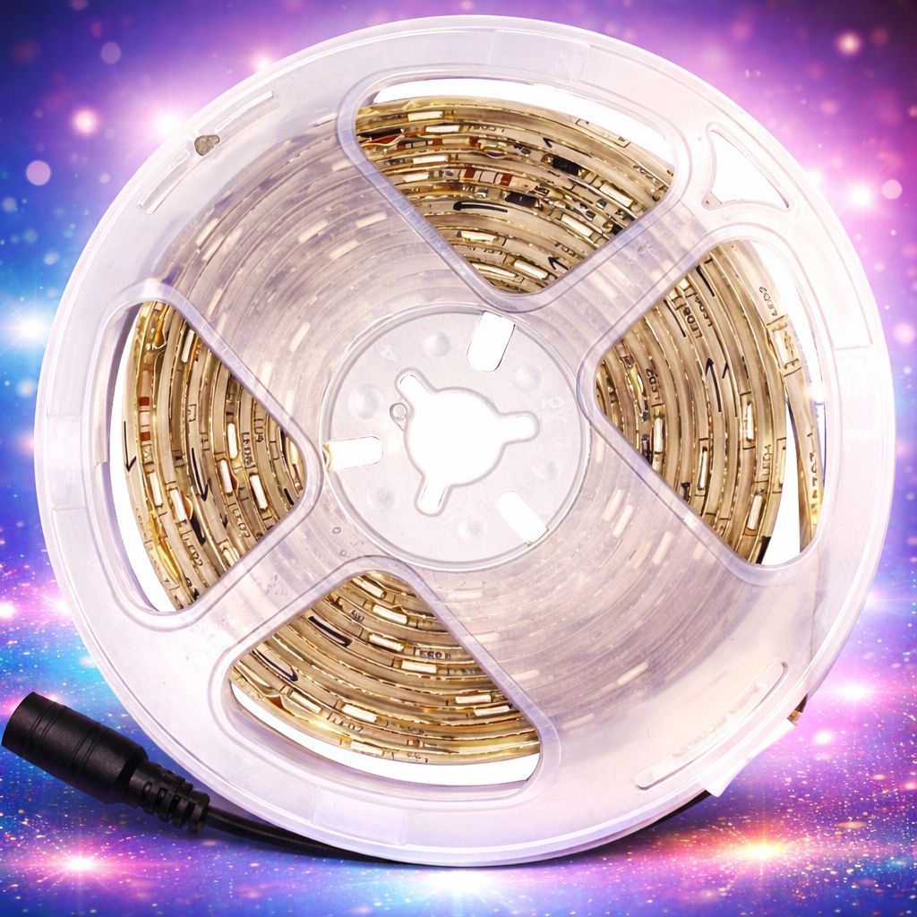 SPARKWORLD 3 Meter Warm White Waterproof LED Strip Light (Pack of 3) Flexible Decorative Tape Light with Adapter Connector for Home, Kitchen, Ceiling, Festivals | Colour: Multicolor