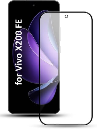 QsmQam Military-Grade Tempered Glass Compatible with Vivo X200 FE with Anti-Burst 9H Hardness Edge-to-Edge Coverage Screen Guard QsmQam Military-Grade Tempered Glass Compatible with Vivo X200 FE with Anti-Burst 9H Hardness Edge-to-Edge Coverage Screen Gu