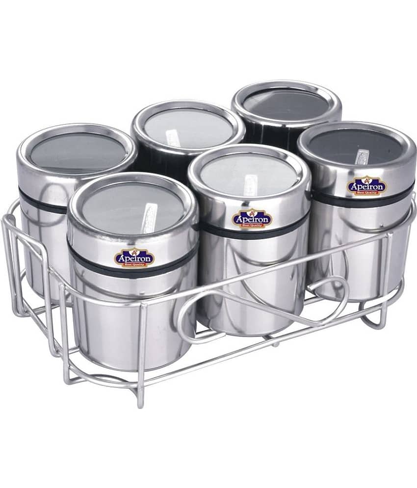 APEIRON - Silver Steel Food Container ( Pack of 1 )