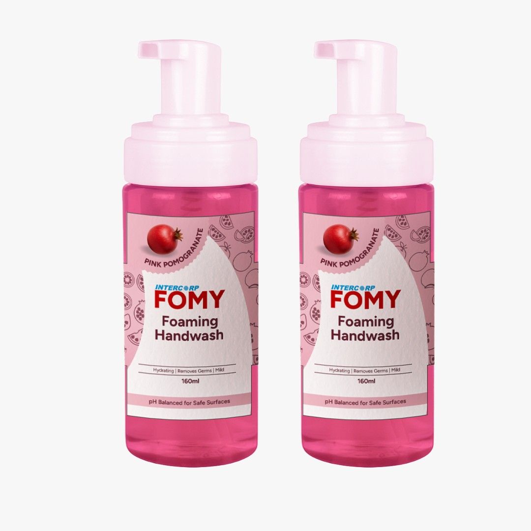 Intercorp Fomy Antibacterial Soft Refreshing Foam Hand Wash, 160 ml Each (Pink Pomegranate - Pack of 2)