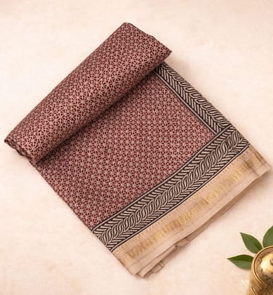 Bagh Print Maheshwari Cotton-Silk Saree – Hand Block Printed Bagh Print Maheshwari Cotton-Silk Saree – Hand Block Printed