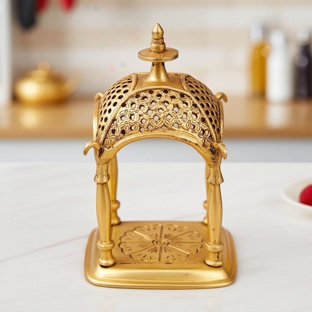 Premium Brass Temple Mandir Showpiece - Divine God Idol Statue, Height : 7 Inch (BSMAS1603 D)