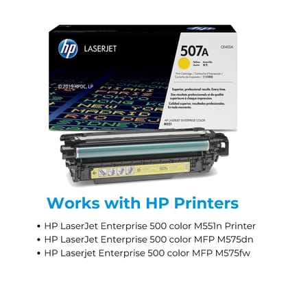 HP 507A Yellow Original LaserJet Toner Cartridge (CE402A)