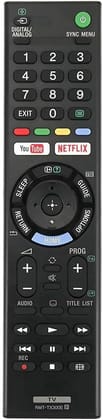 Compatible Sony Bravia LCD LED UHD OLED QLED 4K Ultra HD TV Remote Control with YouTube and Netflix Hotkeys, Universal Replacement for Sony Smart Television Black