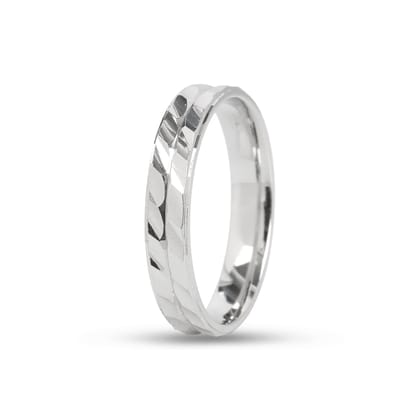 925 Sterling Silver Textured Band Ring for Men & Women | Classic Minimal Design | Daily Wear Ring I Weight - 2.89 gram