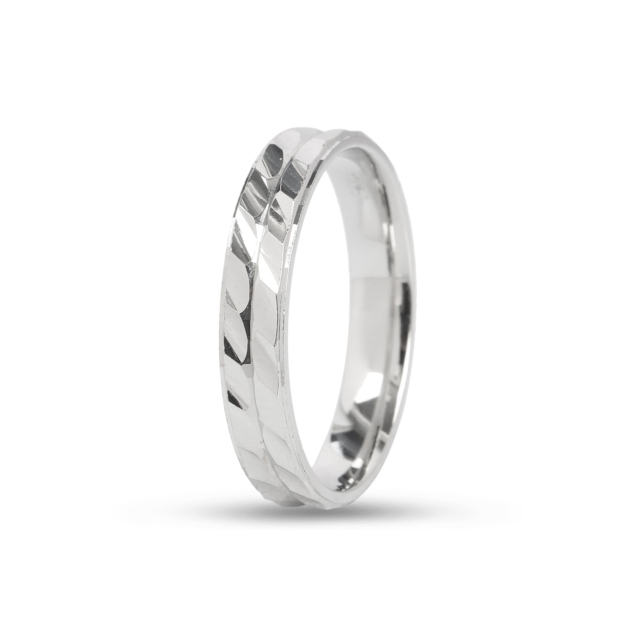 925 Sterling Silver Textured Band Ring for Men & Women | Classic Minimal Design | Daily Wear Ring I Weight - 2.89 gram