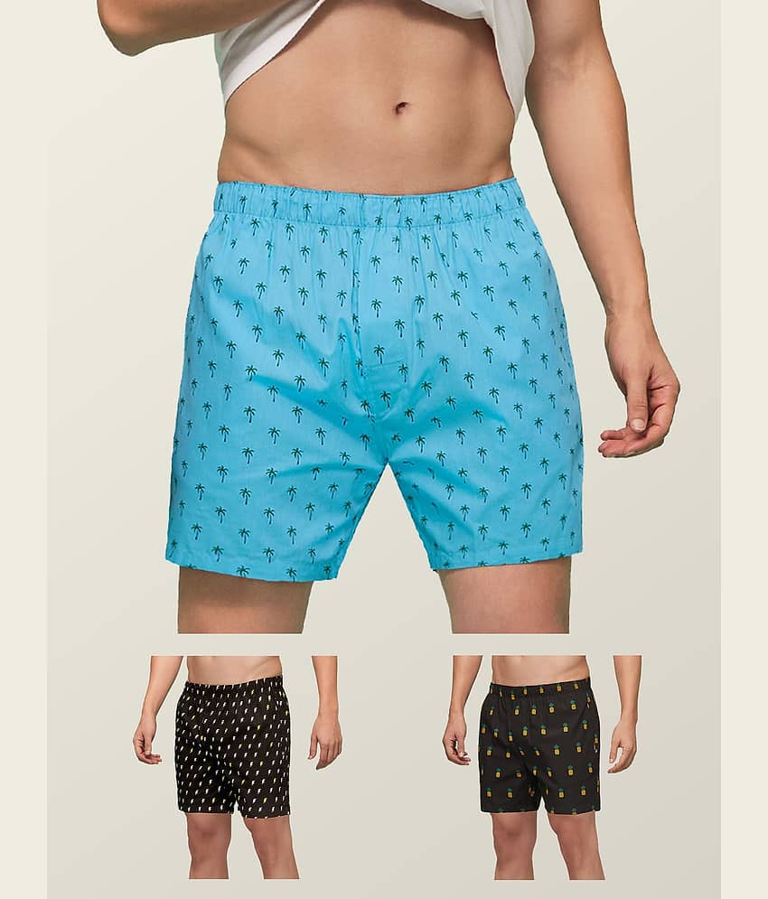 XYXX - Multicolor Cotton Blend Men's Boxer- ( Pack of 3 )