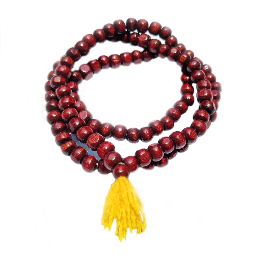 MAYAPURI Red Sandalwood Rosary, Chandan Jaap Mala with Tassel | Wooden Japa Maala for Meditation