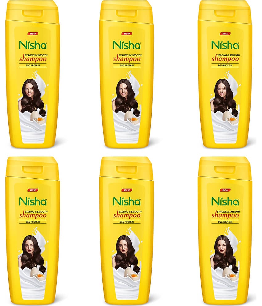 Nisha Egg Protein Shampoo for Strong & Smooth Hair 75ml Pack of 6