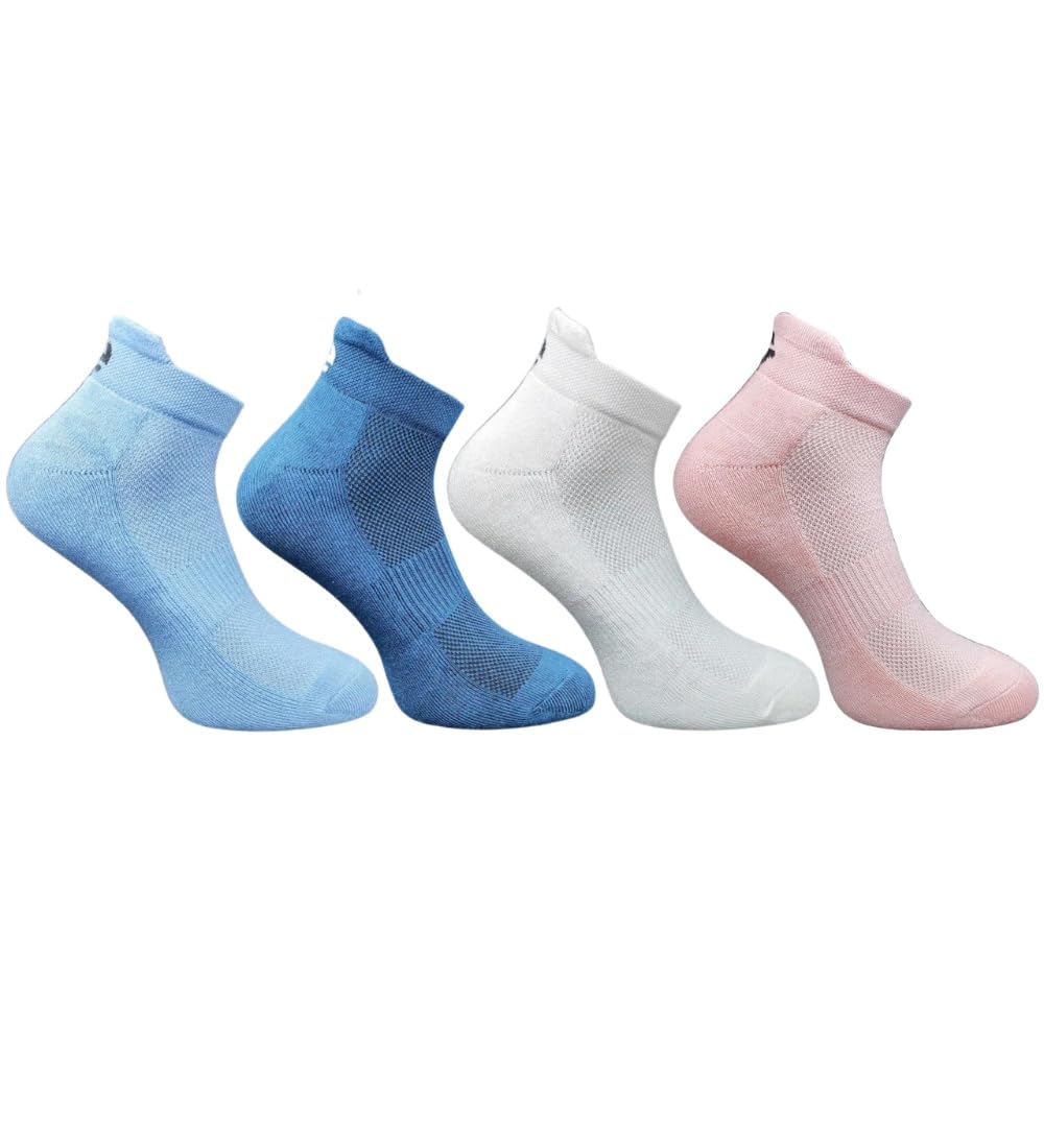 4_Pair Set Unisex Casual Cotton Printed Ankle Length Socks (Multicolor)-PID63462