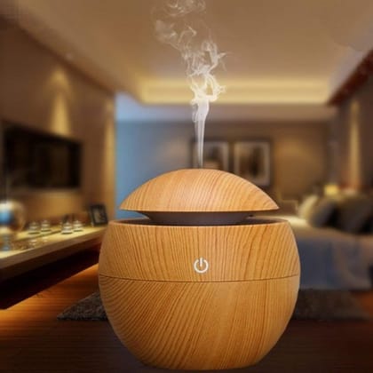 WUGO::Wooden Cool Mist Humidifiers Essential Oil Diffuser Aroma Air Humidifier with Colorful Change for Car, Office, Babies, humidifiers for home, air humidifier for room
