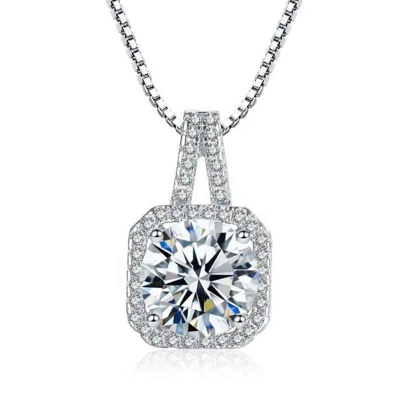 DC31 925 Silver Zirconia Crystal Fashion Pendant Necklace Jewelry Gift