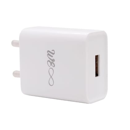 Walta Elite PB 31 Single Port USB Fast Charger 12W,Wall Charger Adapter with 1mtr Micro USB Cable Included, White)