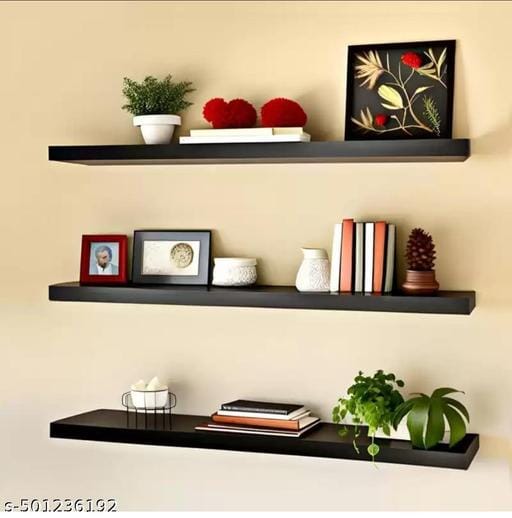 Spice Rack for Kitchen Floating Wall Shelf Organizer Black