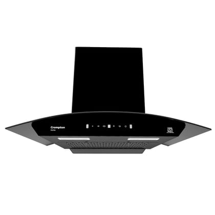 Crompton Aeries Curved 60cm 1280m3/hr Kitchen Curved Chimney| Filterless Thermal Autoclean| Gesture Control| Built In Oil Collector| 7 Yrs Motor & 1 Yr Overall Warranty Crompton Aeries Curved 60cm 1280m3/hr Kitchen Curved Chimney| Filterless Thermal Auto