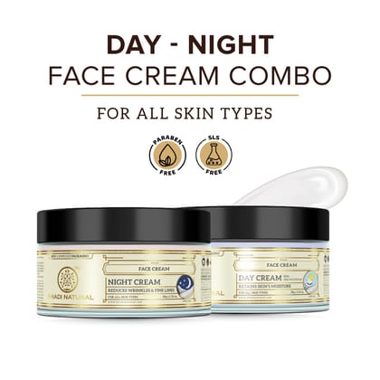Khadi Natural Day Bright & Night Repair Cream Combo - Pack of 2 (50gm Each)