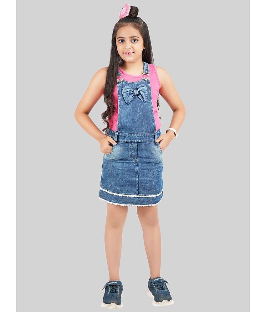 Being Naughty Girls Denim Dungarees ( Pack of 1 , Blue )