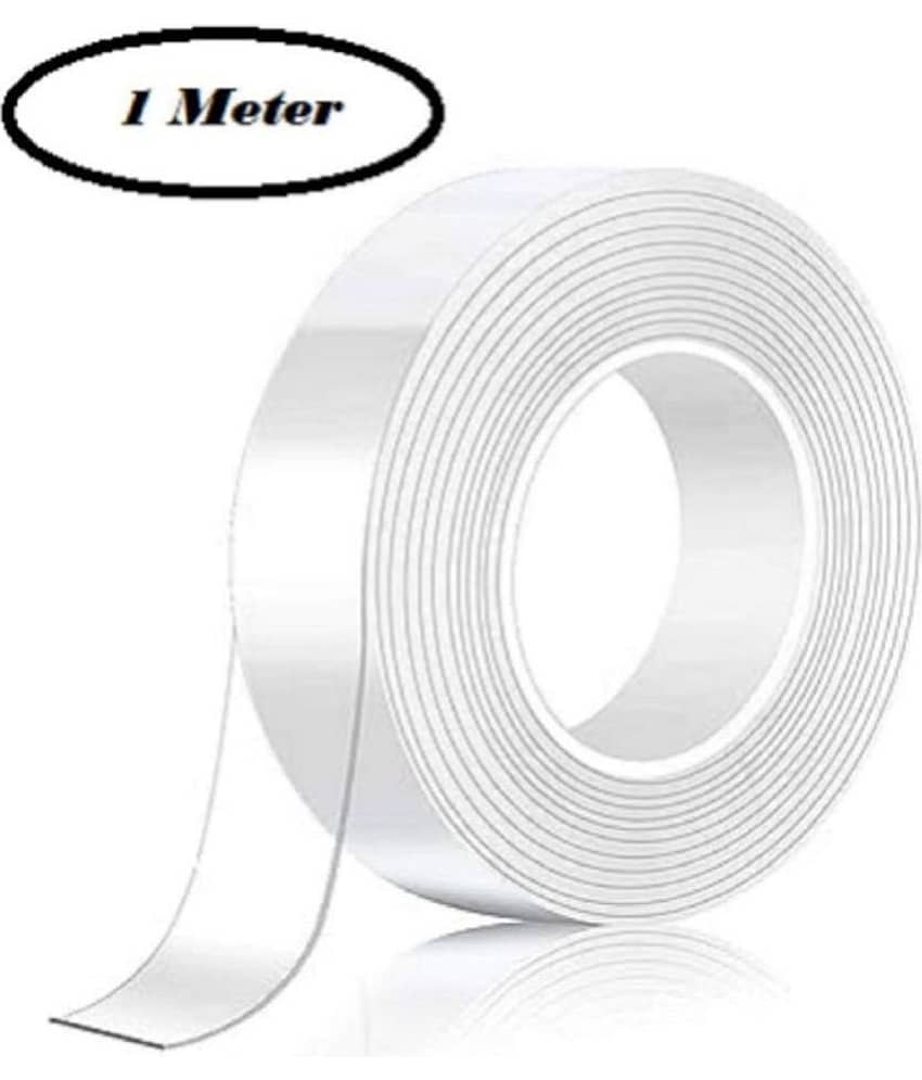 dust n shine - Transparent Double Sided Nano Tape ( Pack of 1 )