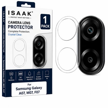 ISAAK Back Camera Lens Protector compatible for Samsung Galaxy A07/ Samsung Galaxy F07/ Samsung Galaxy M07 (Pack of 1)