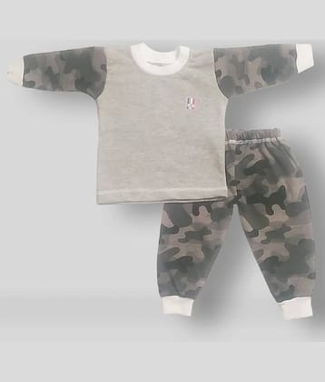 harshvardhanmart.com Pack of 1 Baby Boys Cotton Top & Trouser ( Gray )