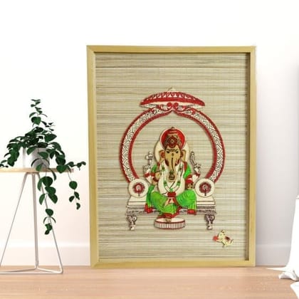 Handcrafted Lord Ganesha Wall Art with Frame Handcrafted Lord Ganesha Wall Art with Frame