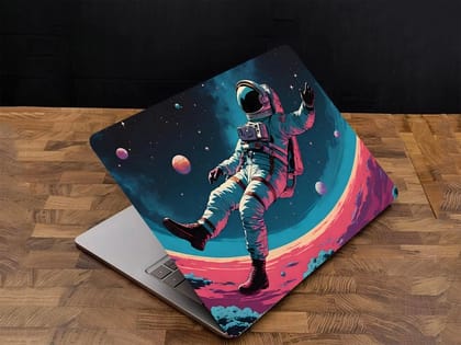 Custom Fit Laptop Skin Sticker for all Laptop & Notebook upto 15.6 inches - Minimalistic Astronaut