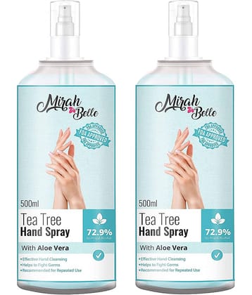 Mirah Belle - Tea Tree Hand Rub Sanitizer 500 mL (Pack of 2)