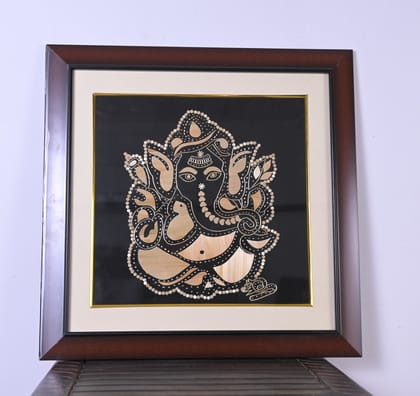 Handcrafted Minimalist Lord Ganesha String Art Wall Frame Handcrafted Minimalist Lord Ganesha String Art Wall Frame