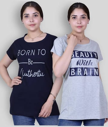 Varenyam Women Cotton Printed Regular Fit Round Neck T-Shirt ( Green )