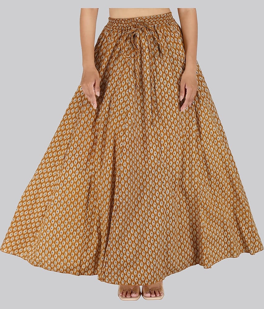Sttoffa Yellow Cotton Women's Flared Skirt ( Pack of 1 )