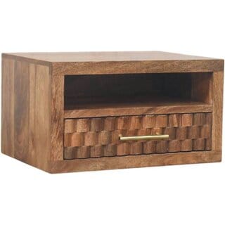 Arno Wall-Mounted Nightstand in Golden Teak