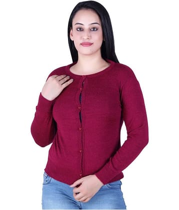 Ogarti Acrylic Maroon Cardigans Dress
