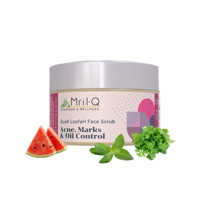 MrilQ Dusk Face Loofah | Exfoliator & Scrub | Acne, Pimple, Scars, Marks & Oil Control | Sensitive, Oily, Combination skin MrilQ Dusk Face Loofah | Exfoliator & Scrub | Acne, Pimple, Scars, Marks & Oil Control | Sensitive, Oily, Combination skin