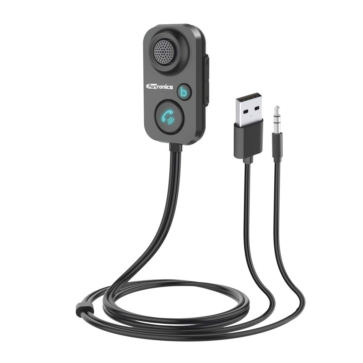 Portronics Auto12- Car Bluetooth Receiver with 3.5mm Aux