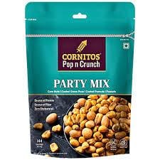 Cornitos Party Mix - Salted Peanuts, Corn Nuts & Coated Green Peas, 200 G