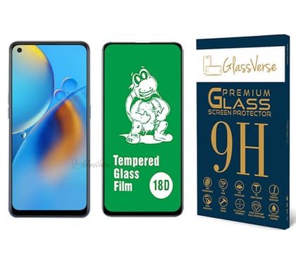 GlassVerse 18D Tempered Glass With Inbuilt Airbag Borders For Oppo A74 4G (Pack of 1) With Free Installation Kit Full Screen Coverage If Received Damaged-6.43 Inch GlassVerse 18D Tempered Glass With Inbuilt Airbag Borders For Oppo A74 4G (Pack of 1) With