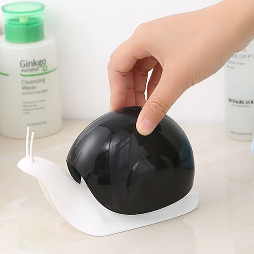 Cute Snail Shape Soap Dispenser, Black and White, Bathroom Countertop Liquid Pump Dispenser, Modern Design