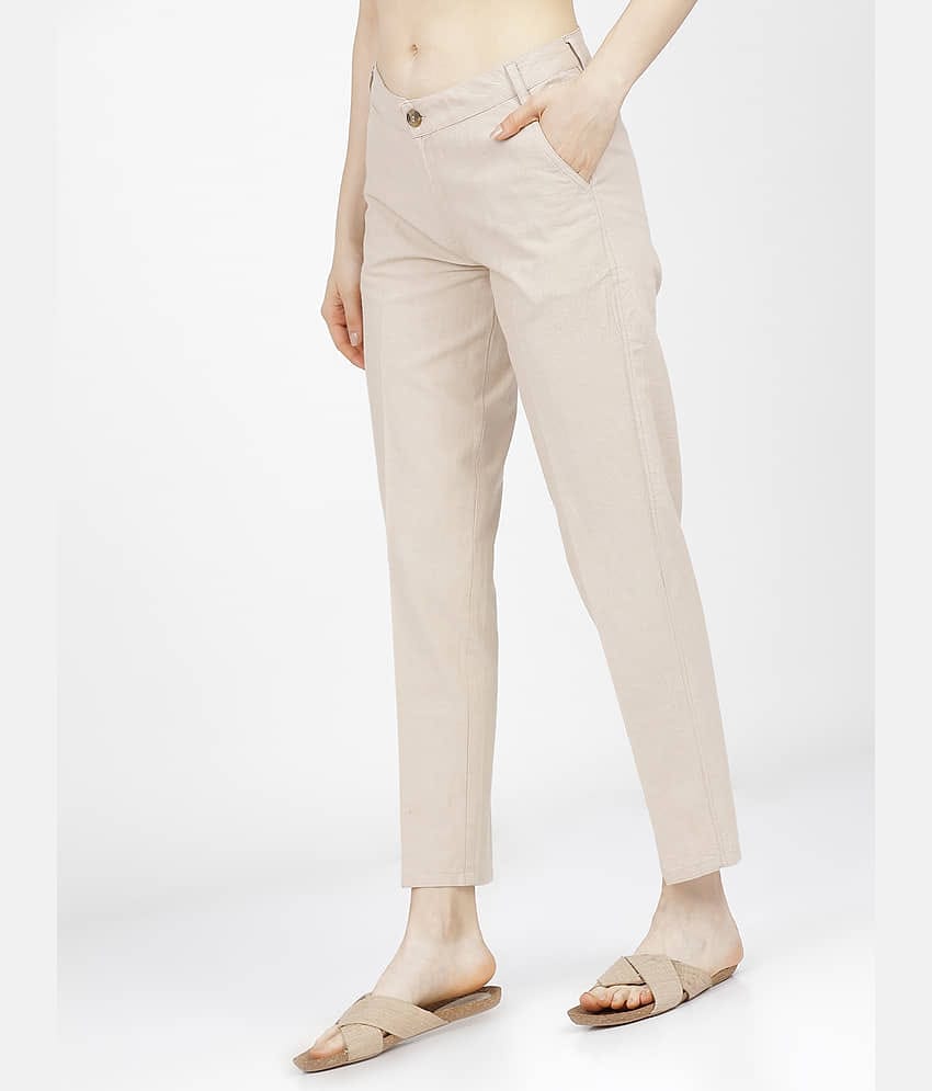 Tokyo Talkies Pack of 1 Cotton Tapered Women's Formal Pants ( Multicolor )