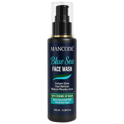 Mancode Blue Sea Face Wash 100ml | Deep Cleansing Face Wash for Men | Oil Control & Anti-Acne Formula | Hydrating & Refreshing Skincare Mancode Blue Sea Face Wash 100ml | Deep Cleansing Face Wash for Men | Oil Control & Anti-Acne Formula | Hydrating & Refreshing Skincare
