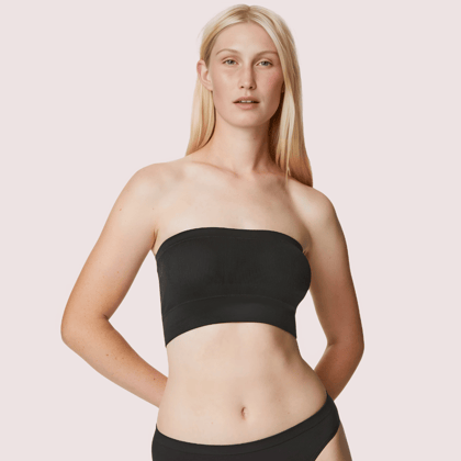 Non-Wired Seamless Tube Bra Panty Set for Daily Wear