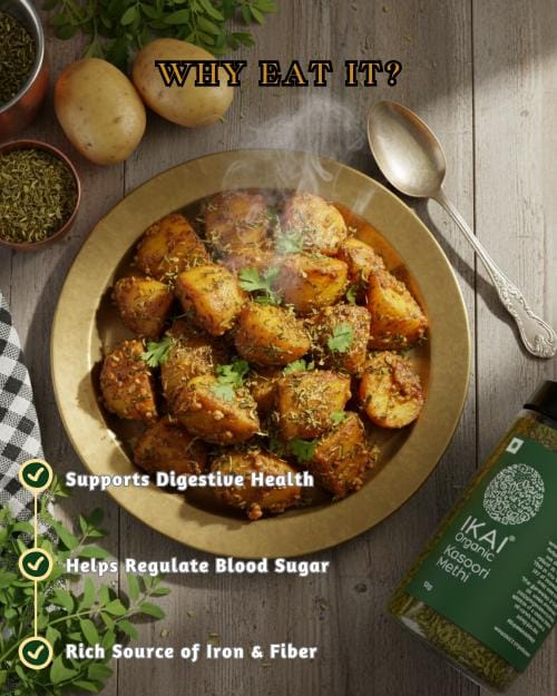 Organic Kasuri Methi | Sundried Organic Fenugreek Leaves | Unique Flavour | 10g