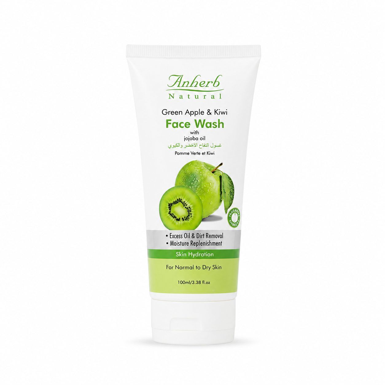 Anherb Natural Green Apple & Kiwi Face Wash - 100ml
