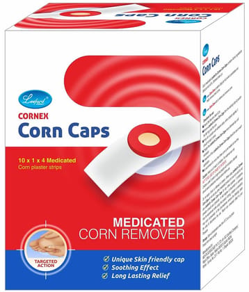 Leeford Cornex Corn Caps - Medicated skin friendly caps for Effective Relief ( 40 Strips)